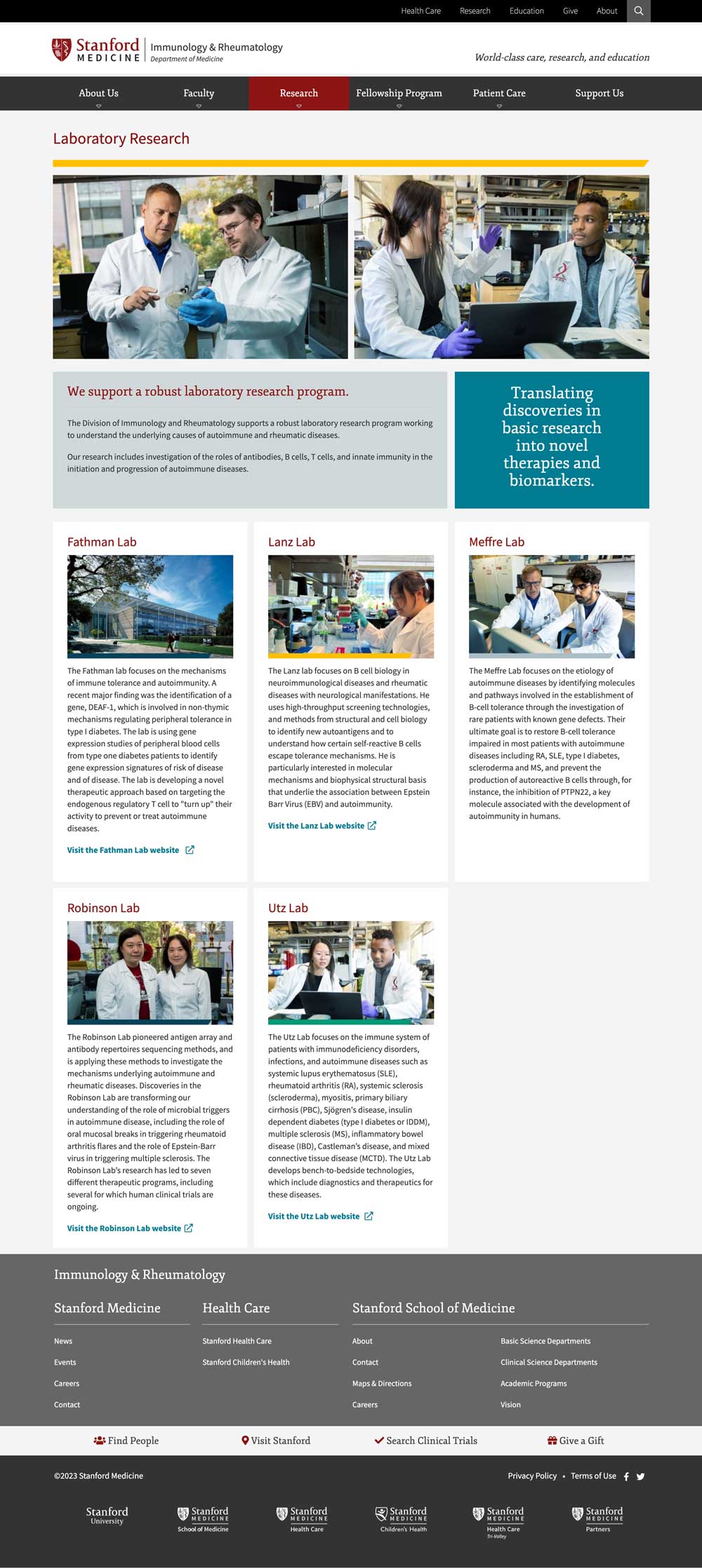 Laboratory Research Page
