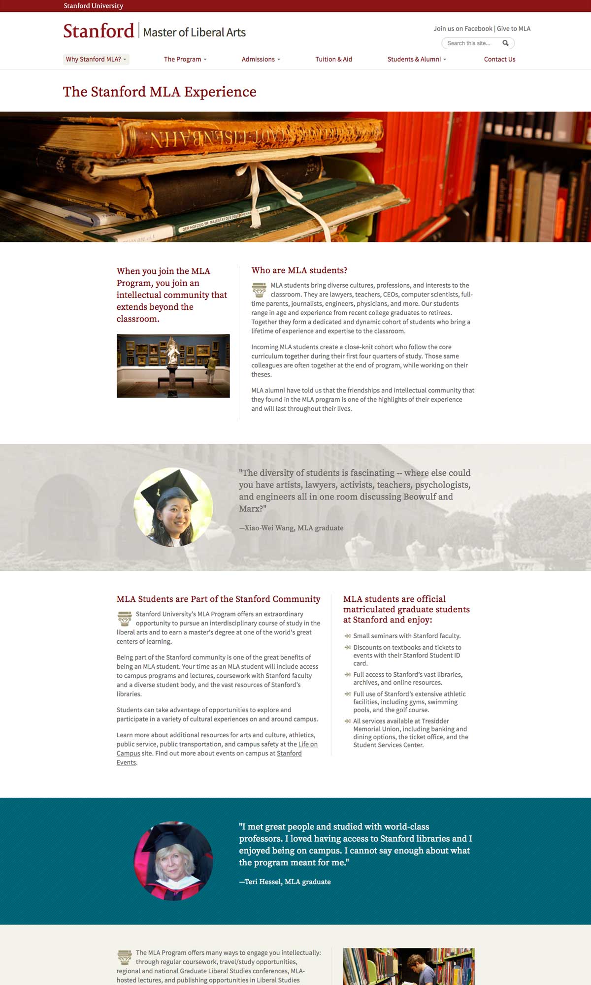 The Stanford MLA Experience Page
