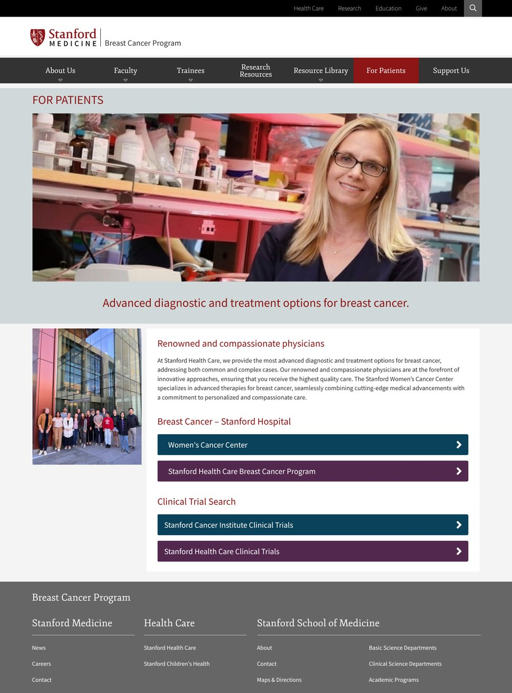 Stanford Breast Cancer Program - For Patients Page