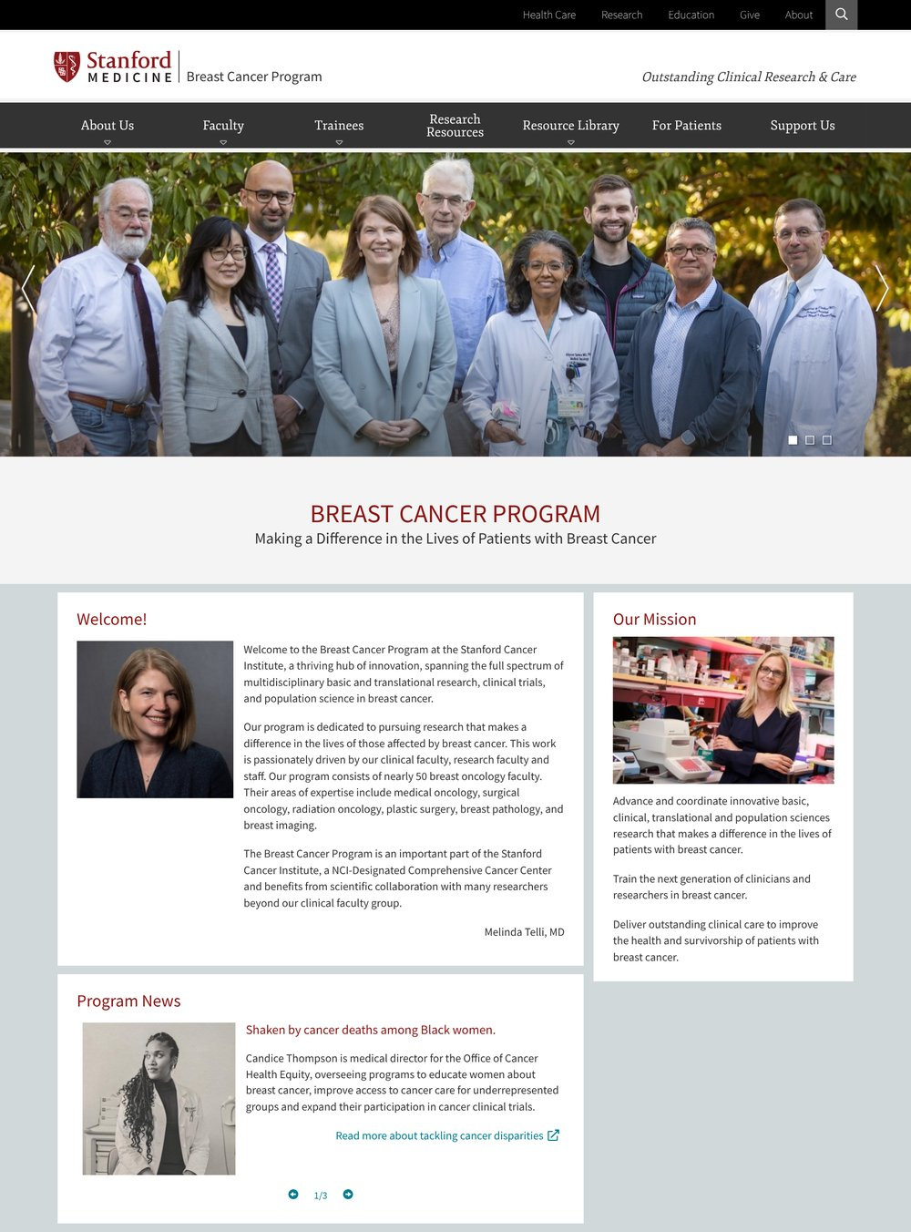 Stanford Breast Cancer Program - Home Page